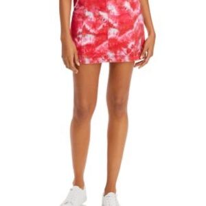 Free People Red Tie-Dye Women's Mini Skirt